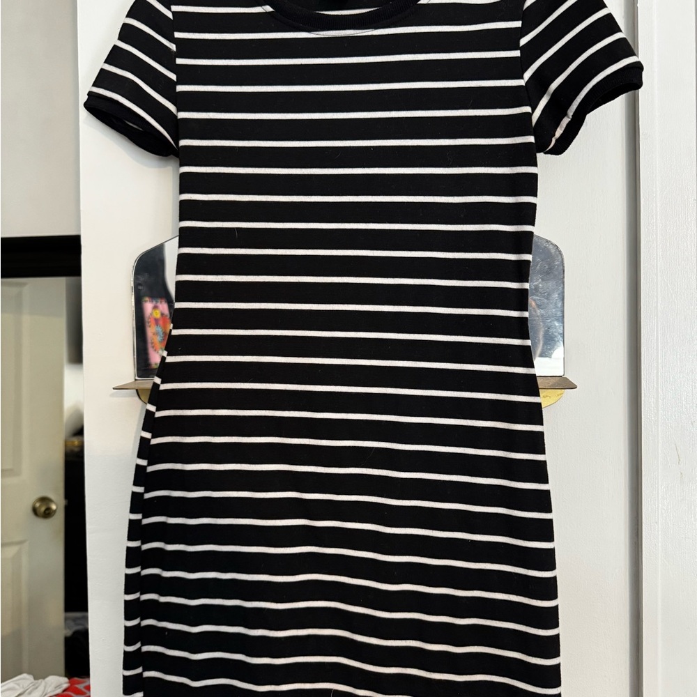 Black and White Striped Dress